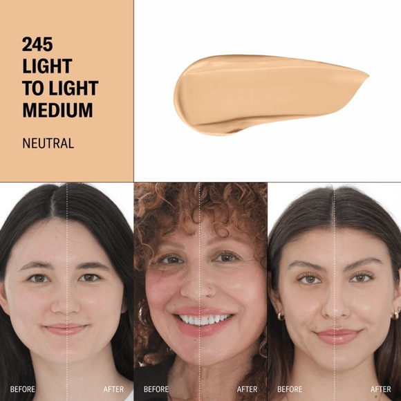 Youthforia Date Night Skin Tint Serum Foundation - 245 Light to Light Med - NWB - Picture 4 of 9